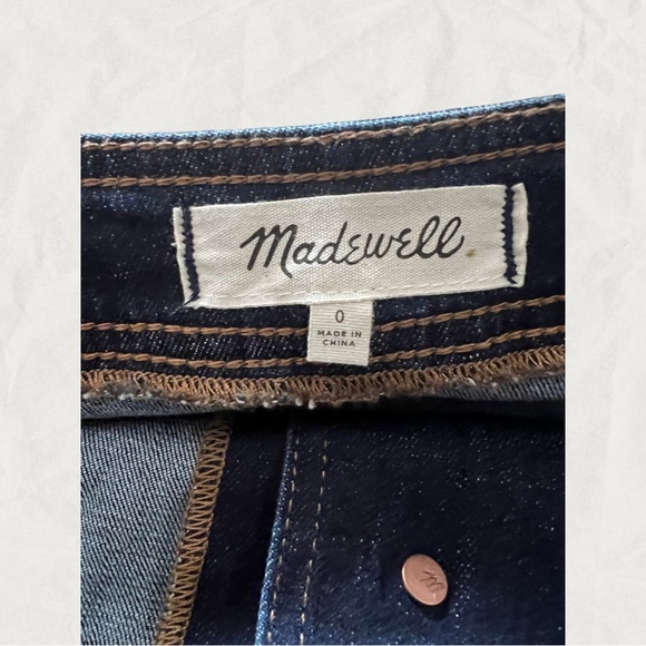 Madewell Dark Blue Button-Front Mini Skirt - Picture 4 of 5